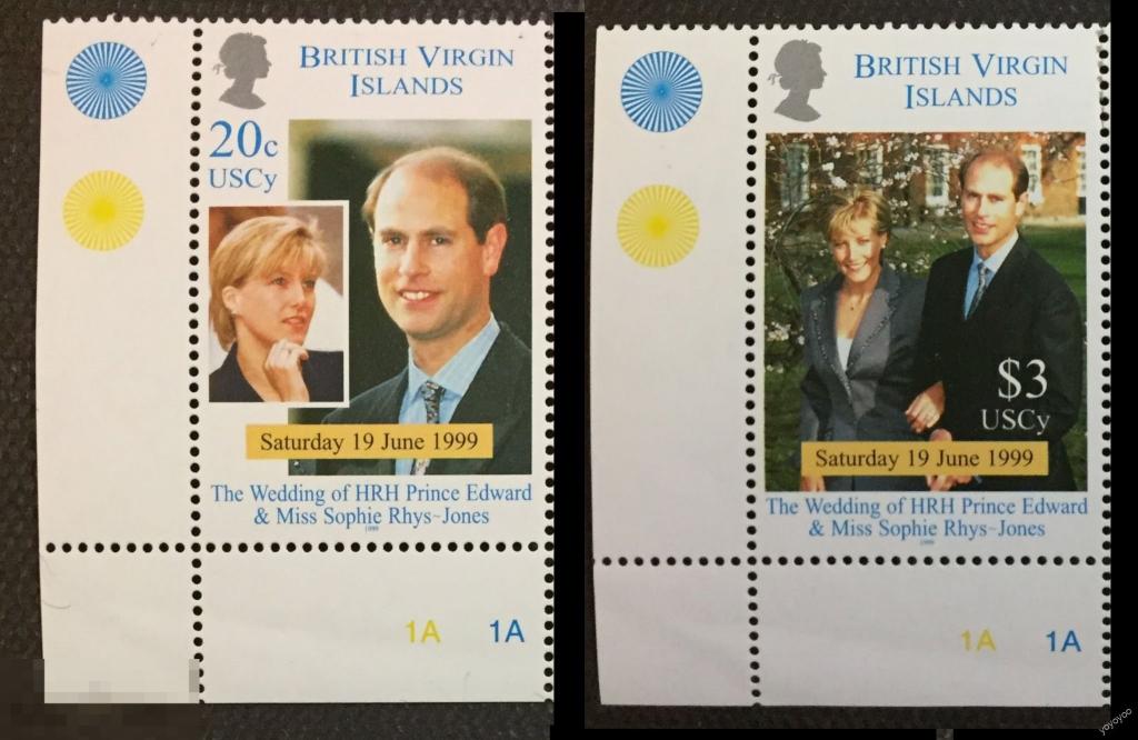 1999 Британские Виргинские острова Виргины Принц Эдвард 959-960 ** А125 