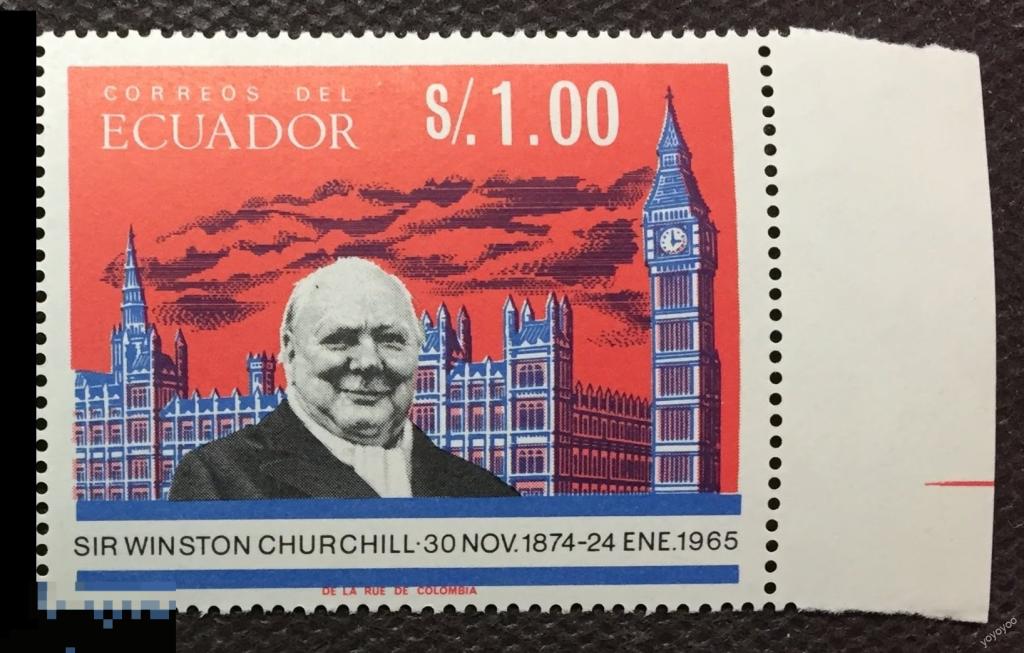1966 Эквадор Персоналии Черчилль ООН ПОЛЕ ** А129 