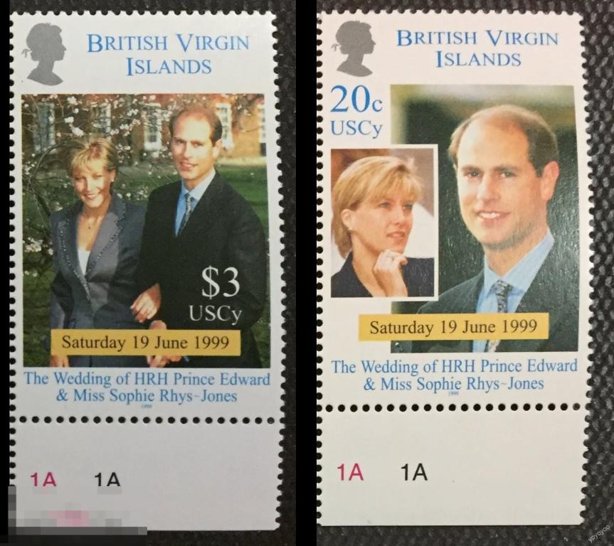 1999 Британские Виргинские острова Виргины Принц Эдвард 959-960 ** А125 