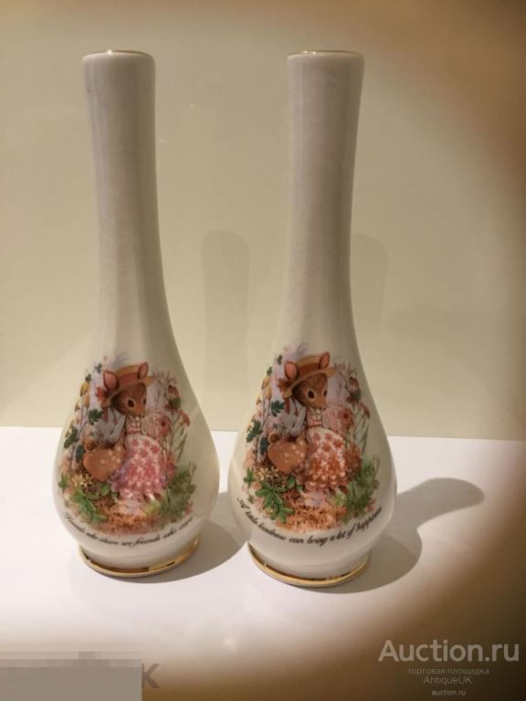ПАРНЫЕ ВАЗЫ. ВАЗОЧКИ. ФАРФОР. АНГЛИЯ. STAFFORDSHIRE. CROWN DEVON. БЕСПЛАТНАЯ ДОСТАВКА!!!! 