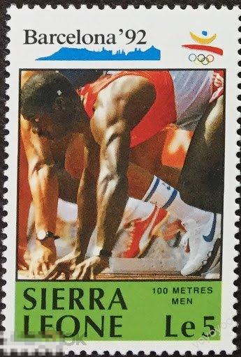 1992 Сьерра Леоне Олимпиада Легкая атлетика Барселона Бег ** А78_4 