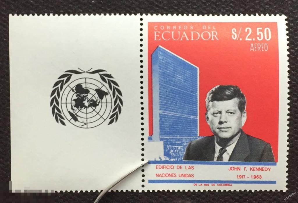 1966 Эквадор Персоналии Президент Кеннеди ООН ПОЛЕ ** А129 