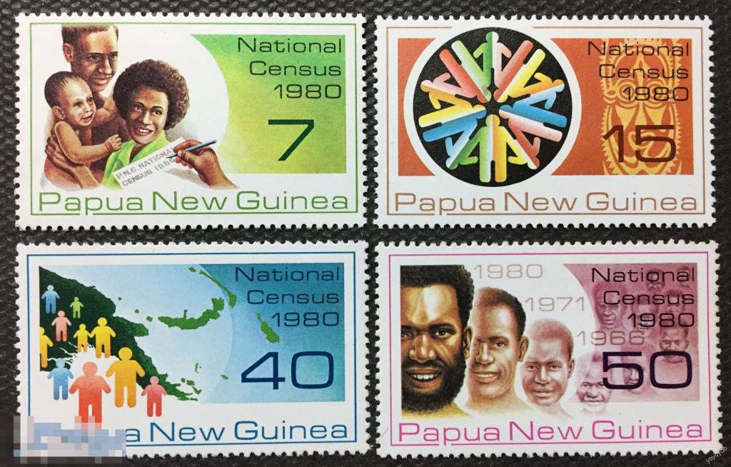 1980 Папуа Новая Гвинея перепись населения 390-393 ** А129 