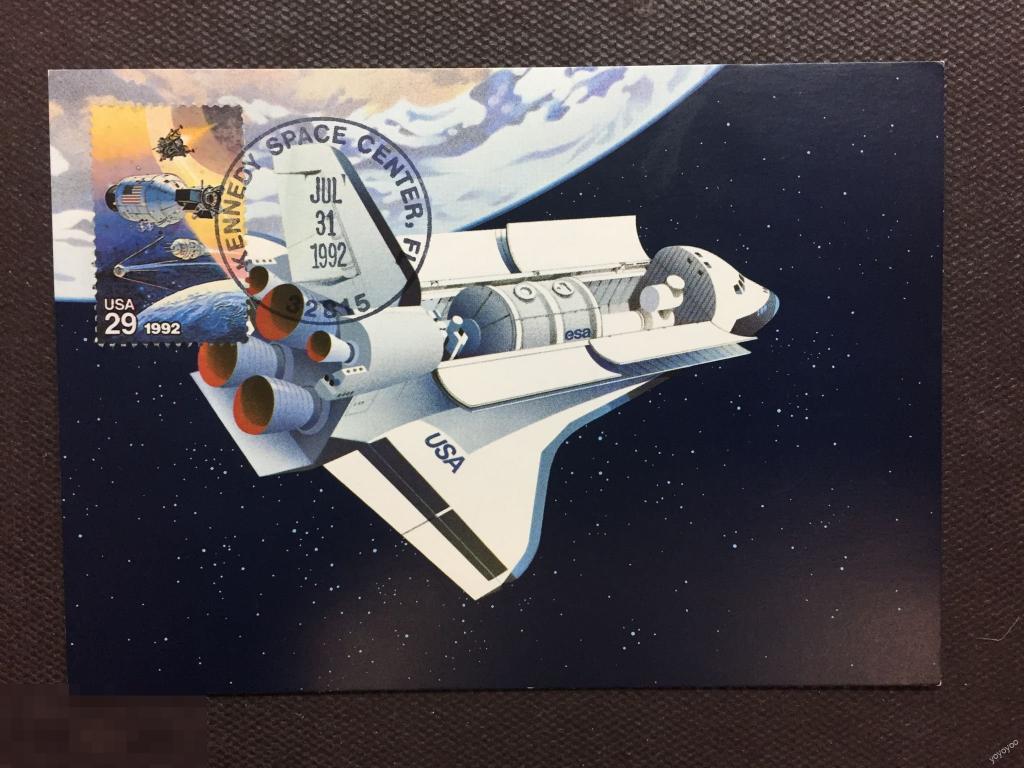1992 Швейцария США Космос Шаттл Атлантис STS-46 Карточка А102_1 