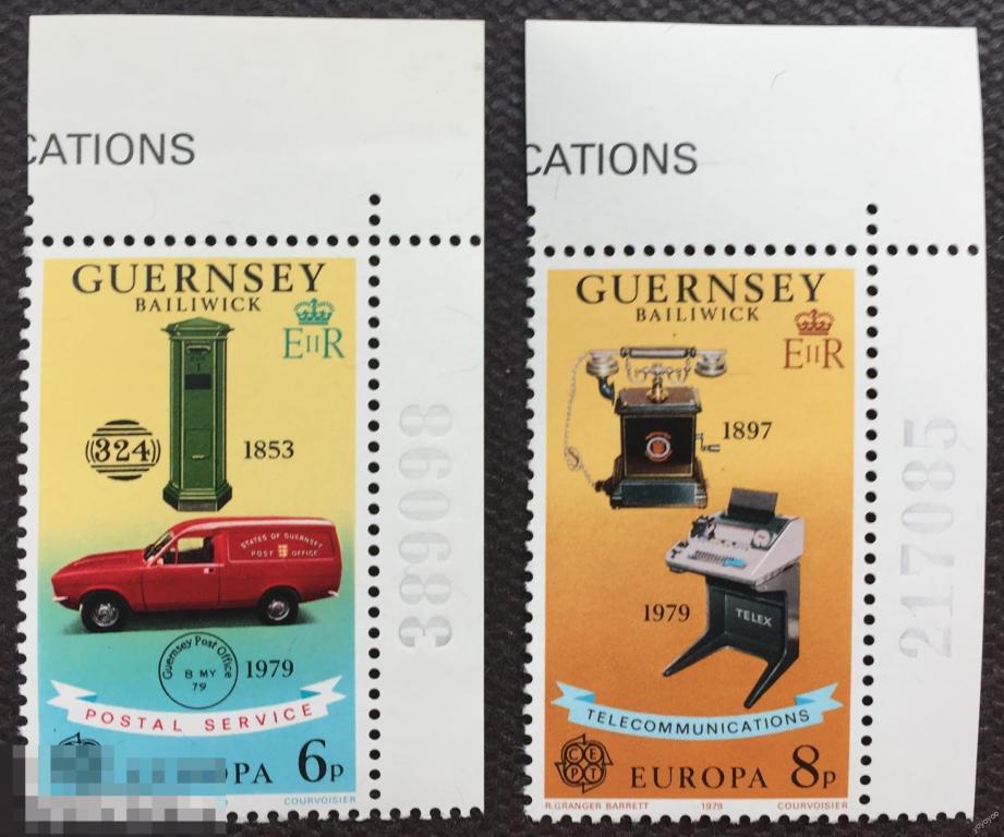 1979 Гернси Почта Телефон Телекоммуникации ЕВРОПА 147-148 ** А136 