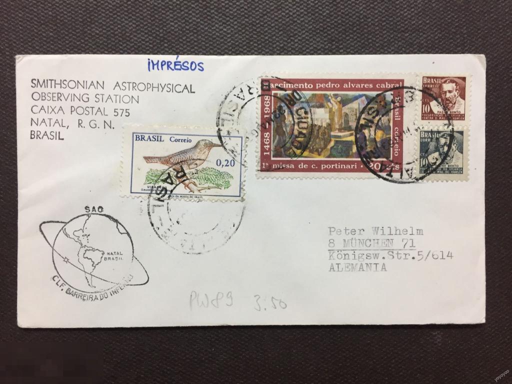 1969 США Мюнхен Персоналии Птицы Космос Аполлон-10 КПД А102_8 
