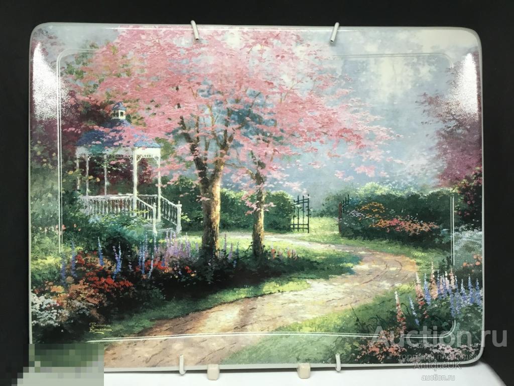 ОЧЕНЬ РЕДКАЯ КАРТИНА НА СТЕНУ. ТАРЕЛКА. ПЛАКЕТКА. THOMAS KINKADE. ФАРФОР. БЕСПЛАТНАЯ ДОСТАВКА!!! 