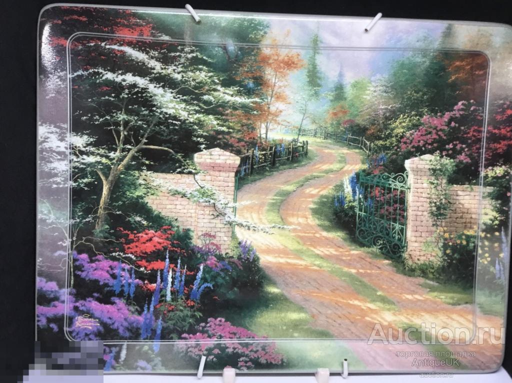 ОЧЕНЬ РЕДКАЯ КАРТИНА НА СТЕНУ. ТАРЕЛКА. ПЛАКЕТКА. THOMAS KINKADE. ФАРФОР. БЕСПЛАТНАЯ ДОСТАВКА!!! 