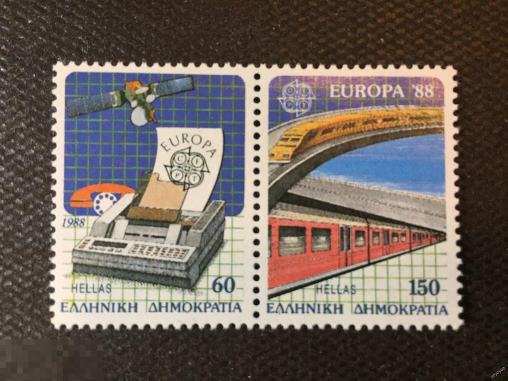 1988 Греция Европа СЕПТ Связь Коммуникации ** А106_1 