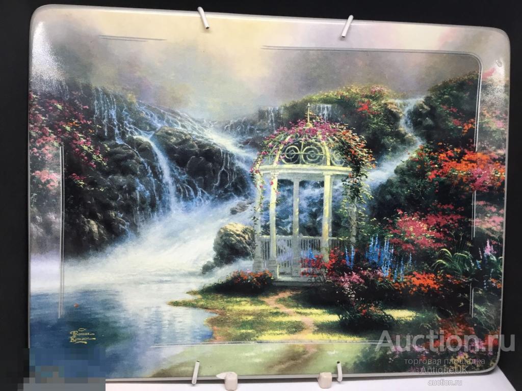 ОЧЕНЬ РЕДКАЯ КАРТИНА НА СТЕНУ. ТАРЕЛКА. ПЛАКЕТКА. THOMAS KINKADE. ФАРФОР. БЕСПЛАТНАЯ ДОСТАВКА!!! 