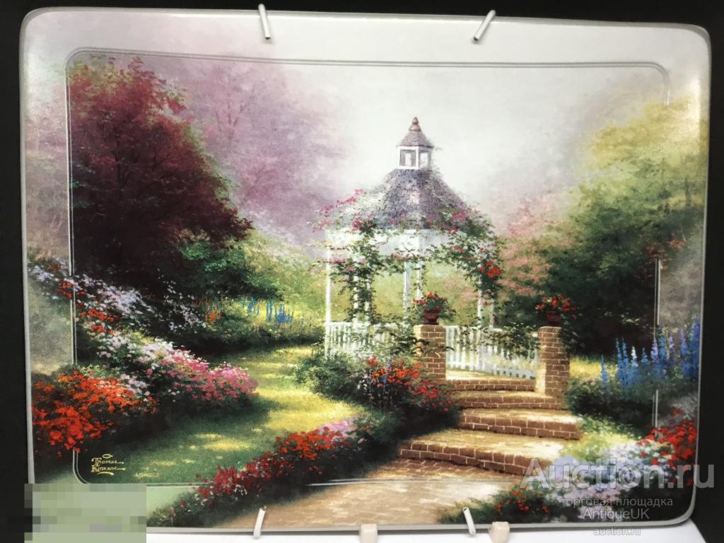 ОЧЕНЬ РЕДКАЯ КАРТИНА НА СТЕНУ. ТАРЕЛКА. ПЛАКЕТКА. THOMAS KINKADE. ФАРФОР. БЕСПЛАТНАЯ ДОСТАВКА!!! 