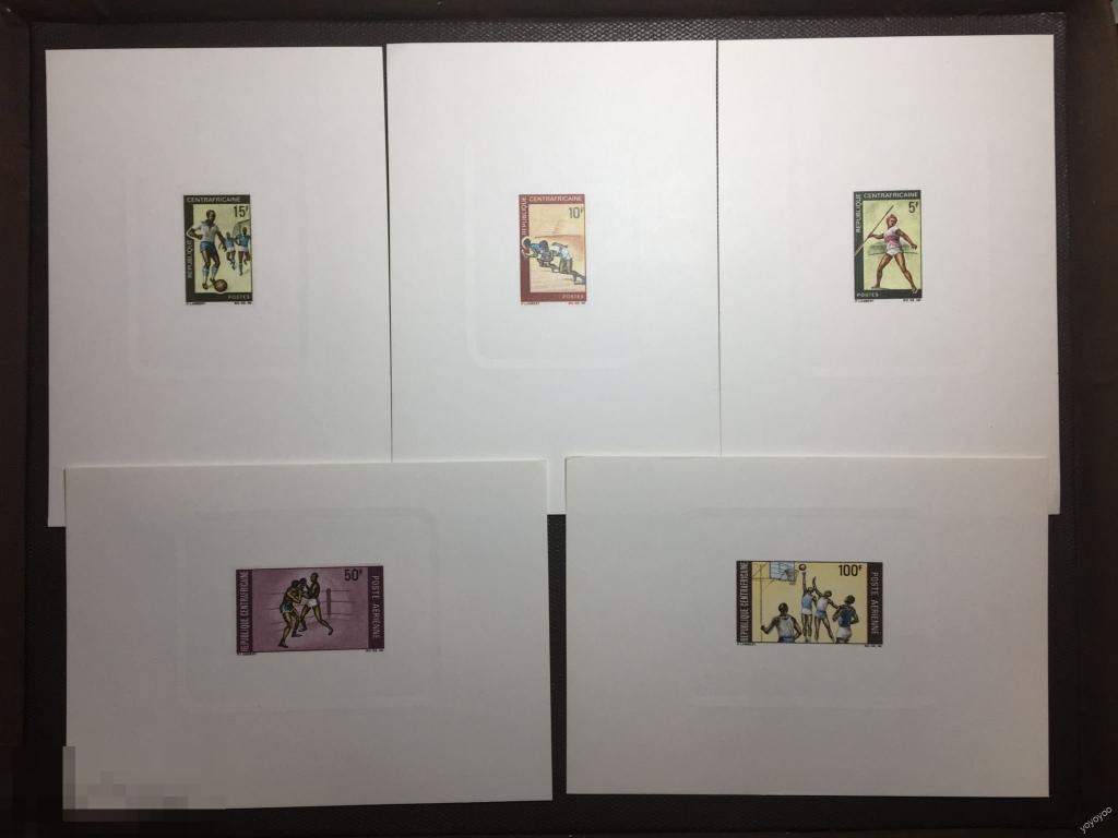 1969 ЦАР Спорт Футбол Баскетбол Бокс Легкая атлетика ЛЮКС-КАРТОНЫ ** А116 