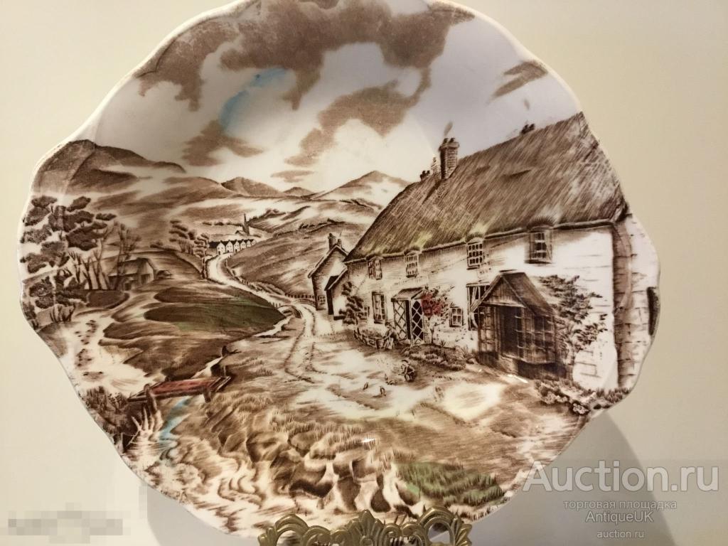 Большая тарелка. Англия. Staffordshire. Фарфор.БЕСПЛАТНАЯ ДОСТАВКА!!! 