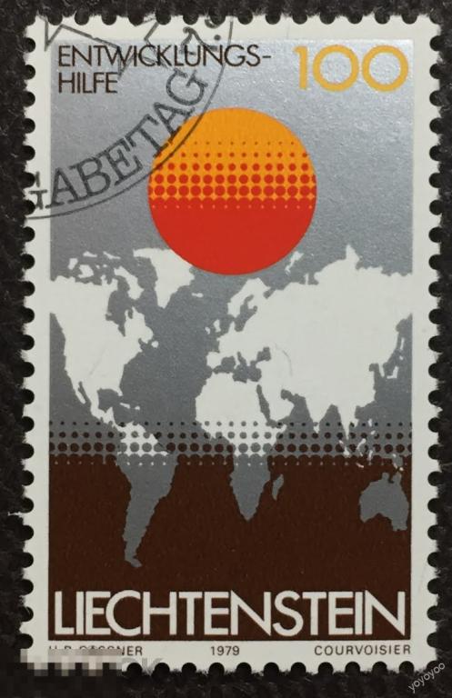 1979 Лихтенштейн Помощь развивающимся странам Карта 730 ГАШ А161-2 