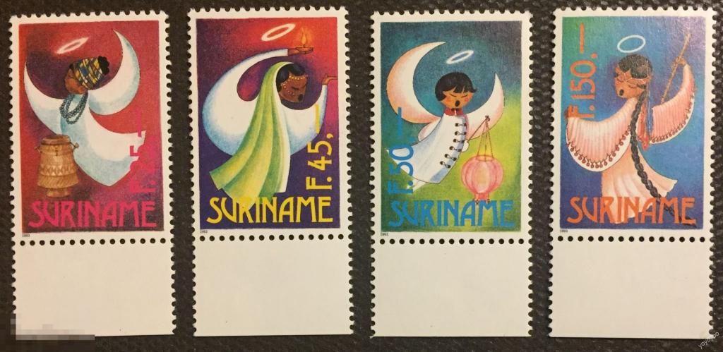 1993 Суринам Религия Рождество 1457-1460 ПОЛЯ ** А46__ 