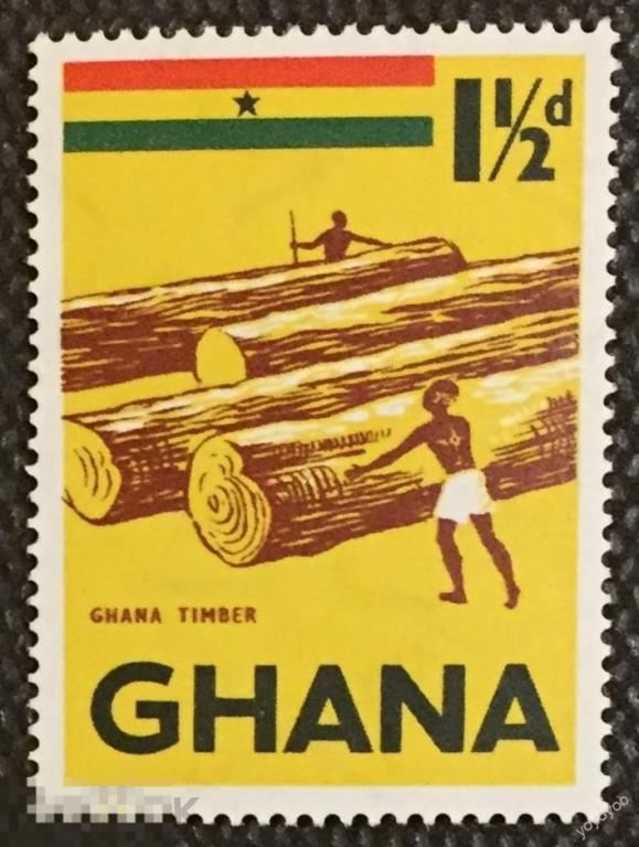 1959 Гана Национальные символы Древесина ** А125 