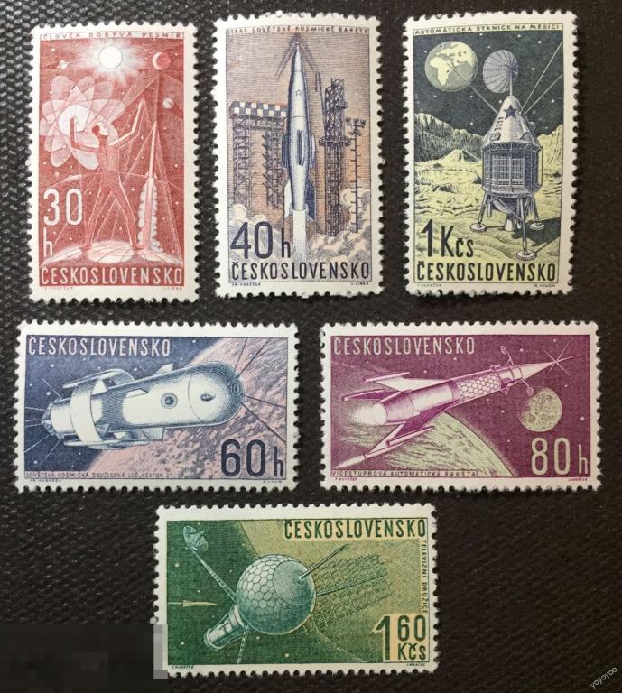 1962 ЧССР Космос Космические аппараты Спутники Ракеты 1329-1334 ** А124 