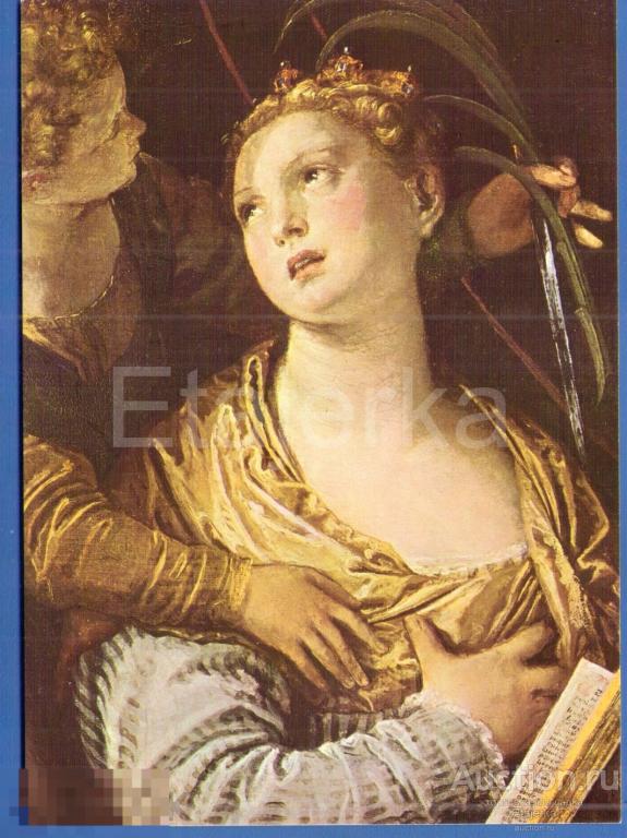 Св. Екатерина  с ангелом .  Веронезе  . НЮ. БФ.   Живопись . Прага    (кгп) 