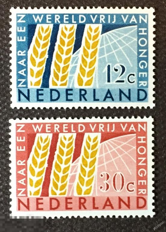 1963 Нидерланды Борьба с голодом 791-92 ** А110 
