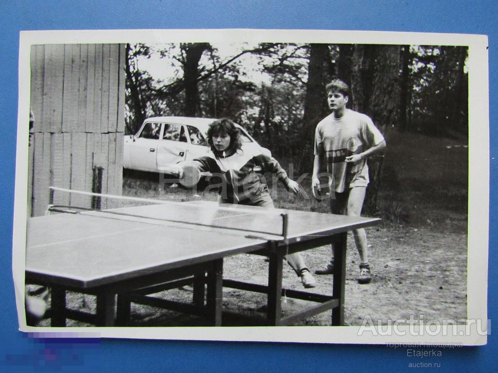 Девушка. Парень. НЮ. Теннис .  Фото СССР   .  ( арх. БЧ)
