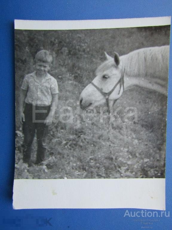 Мальчик и лошадь. Дети  .1978. Погорелка.  Фото СССР (пчеловод) 
