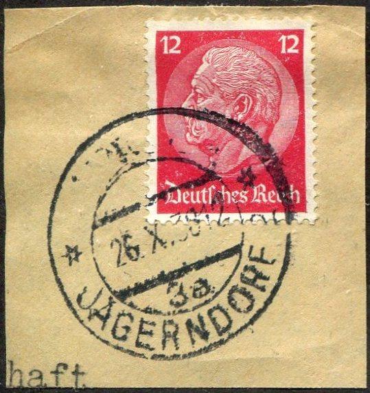 СУДЕТЫ 1938 Sudetenland Германия JÄGERNDORF (Krnov) провизорий оккупация Чехословакии