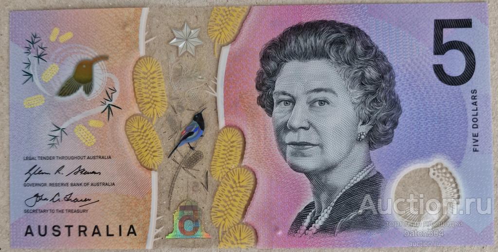 Австралия 5 долларов 2016 г. UNC. полимер.