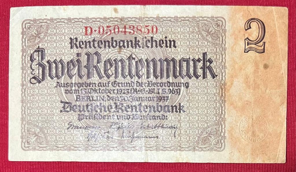 2 марки 1937 германия