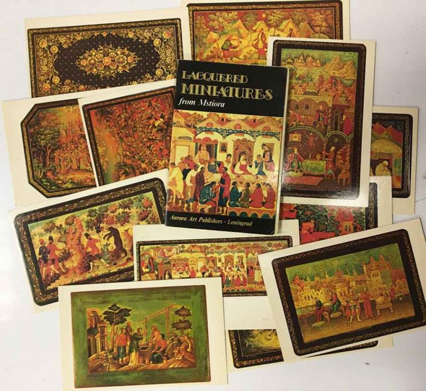 Набор открыток "Лаковая миниатюра Мстёры", 16 шт., 1982 г.