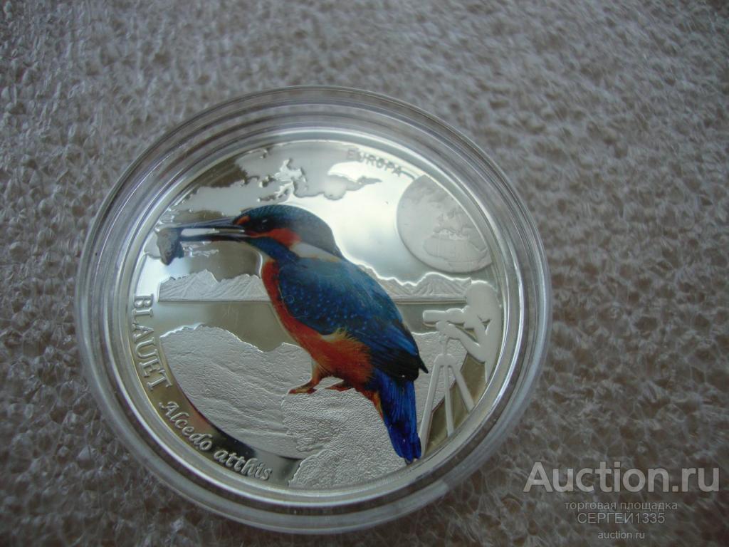 Андорра 5 динер 2014 Европейский зимородок птица Европа Планета Земля СЕРЕБРО