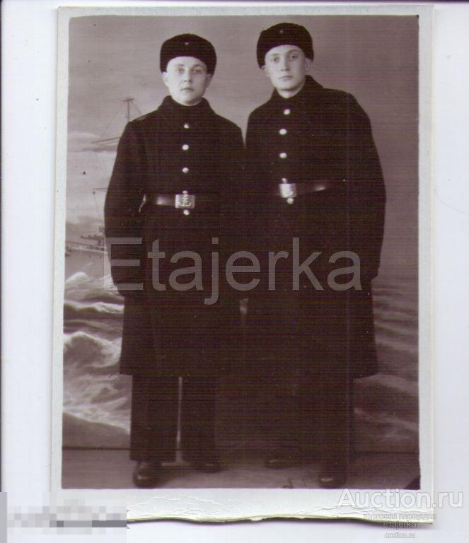 Курсанты .Моряки.  Ленинград. Портрет. Ателье. Форма. Фото СССР.  (архив Ч. ) 