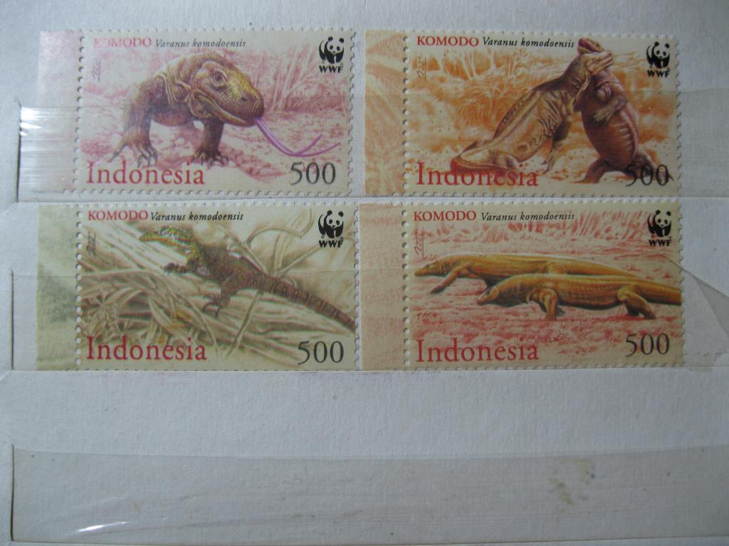 Индонезия - Комодо .Варан.Ящерицы.Фауна2000 .MNH.Редкие!