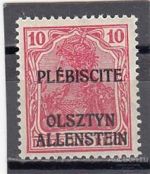 ГЕРМАНИЯ РЕЙХ  Плебисцит Алленштайн  № 2  1920  Сост** MNH