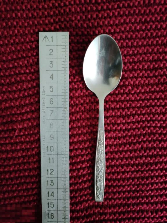 ЛОЖКА ЧАЙНАЯ (КЛАССИЧЕСКАЯ) СССР УДОБНАЯ ТОЛСТЫЙ МЕТАЛЛ НЕРЖАВЕЙКА Клеймо ЗИЦ.Ц 0-60. 