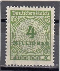 ГЕРМАНИЯ РЕЙХ  № 316a 1923  Сост** MNH
