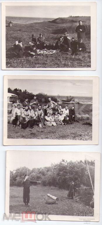 Люди. Рыбалка. Автобус. Транспорт.  Грузовик.  Девушки. Парни .   Фото СССР. ( арх. Шулешко ) 