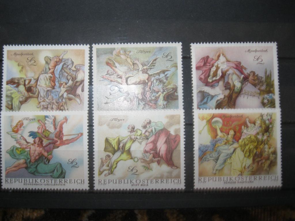 Австрия - Фрески Барокко.MNH.Редкие!