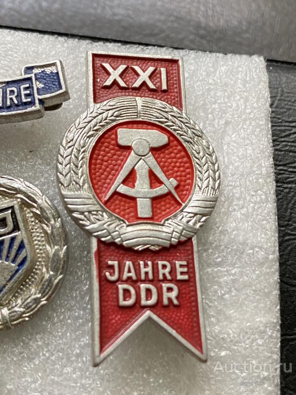 Знак. Значок XXI DDR 21 лет ОБРАЗОВАНИЕ ГДР ГЕРМАНИЯ ГЕРБ СУПЕР РЕДКИЙ RRR