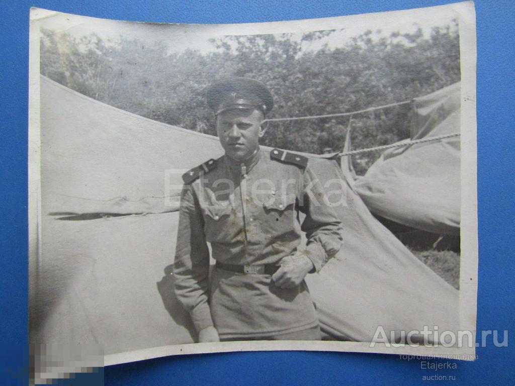 Парень .   1952 . Аккаржа. Одесса .  Армия. Форма .    Фото СССР. ( Арх. РоП) 