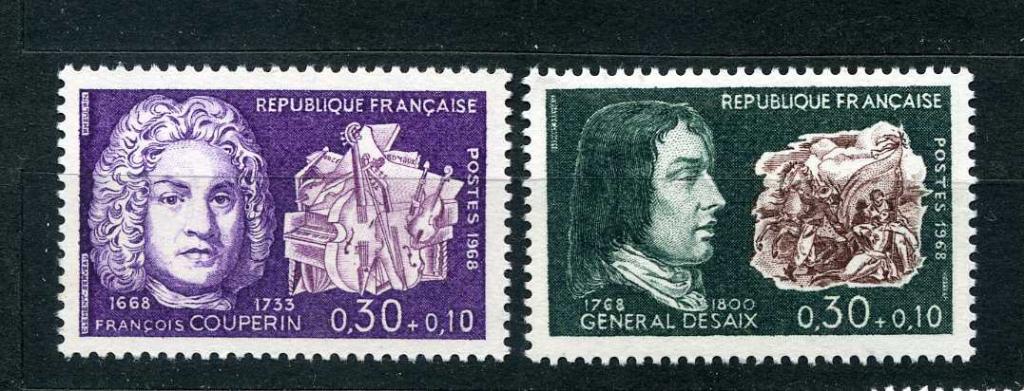 Франция. Персоны Музыка Композитор Франсуа Куперен Генерал Луи Дезе. Серия. 1968.**