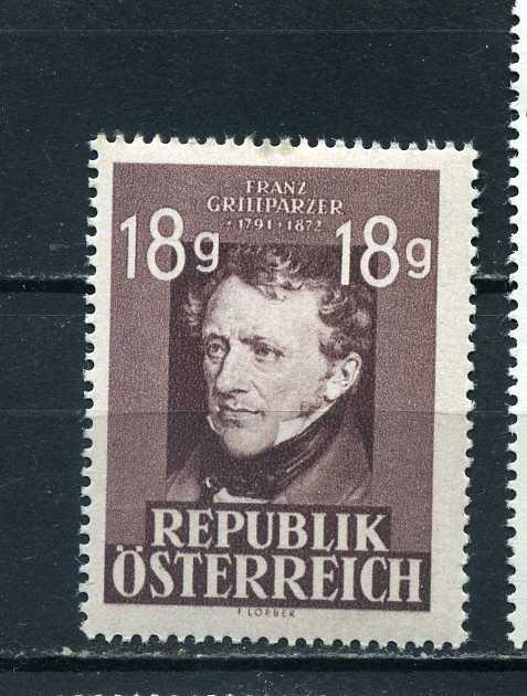 Австрия. Австрийский поэт и драматург Франц Грильпарцер. 1947.**