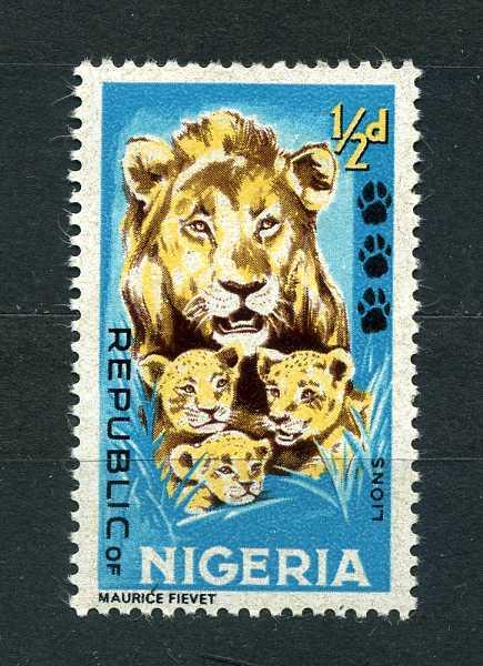 Нигерия. Лев и львята. Фауна Африки. 1965.**