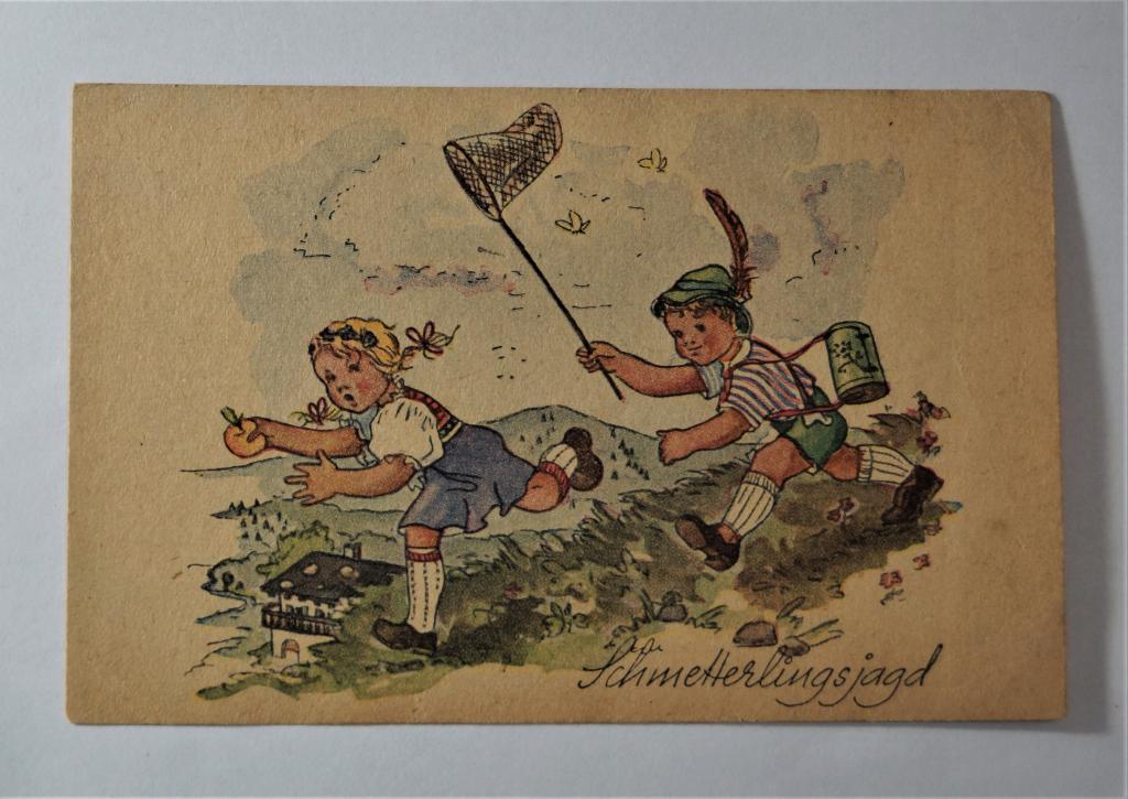 Открытка. Живопись. Дети. Германия. (о-20)