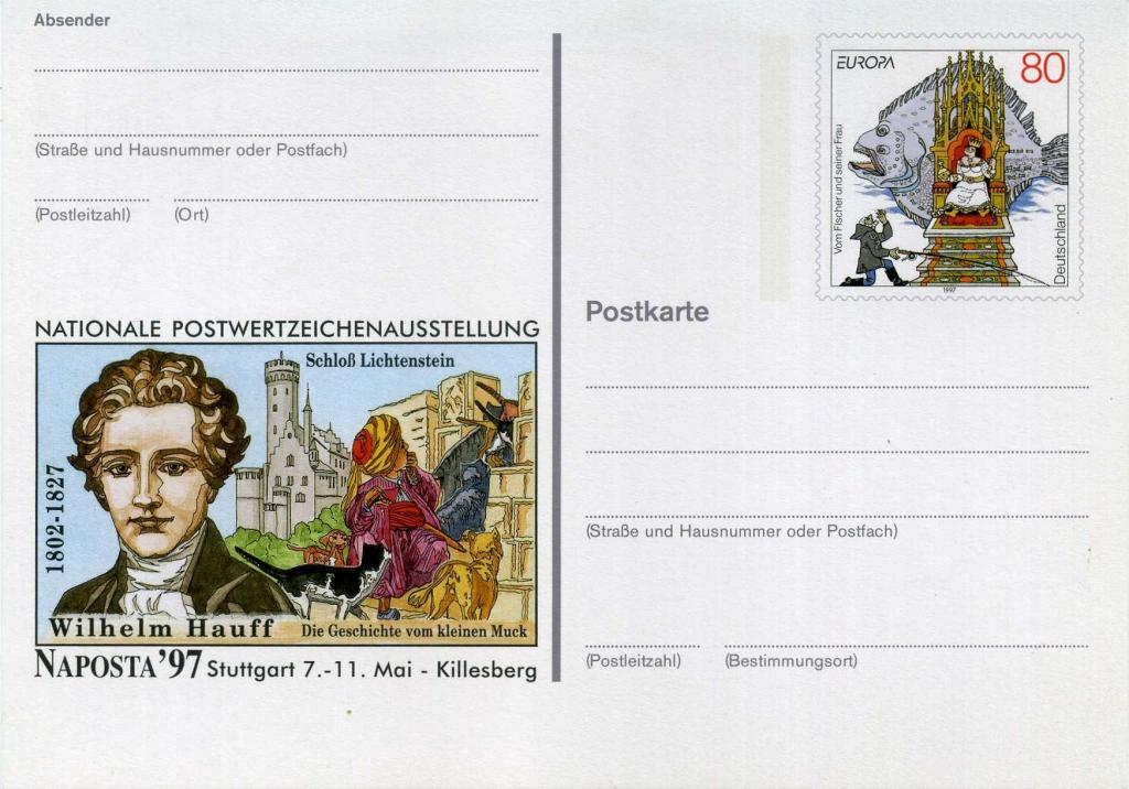 Германия (К1980) ПК Поэт Писатель Вильгельм Гауф 1997 Сказки Литература Дети