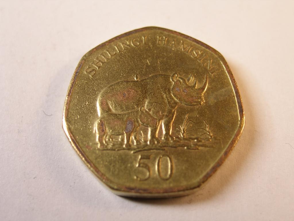 Танзания.   50 шиллингов.   1996 год.   Потёртости на монете    (2)