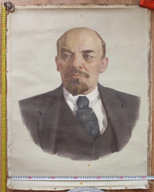 портрет Ленина,холст,масло,НХ,период ссср