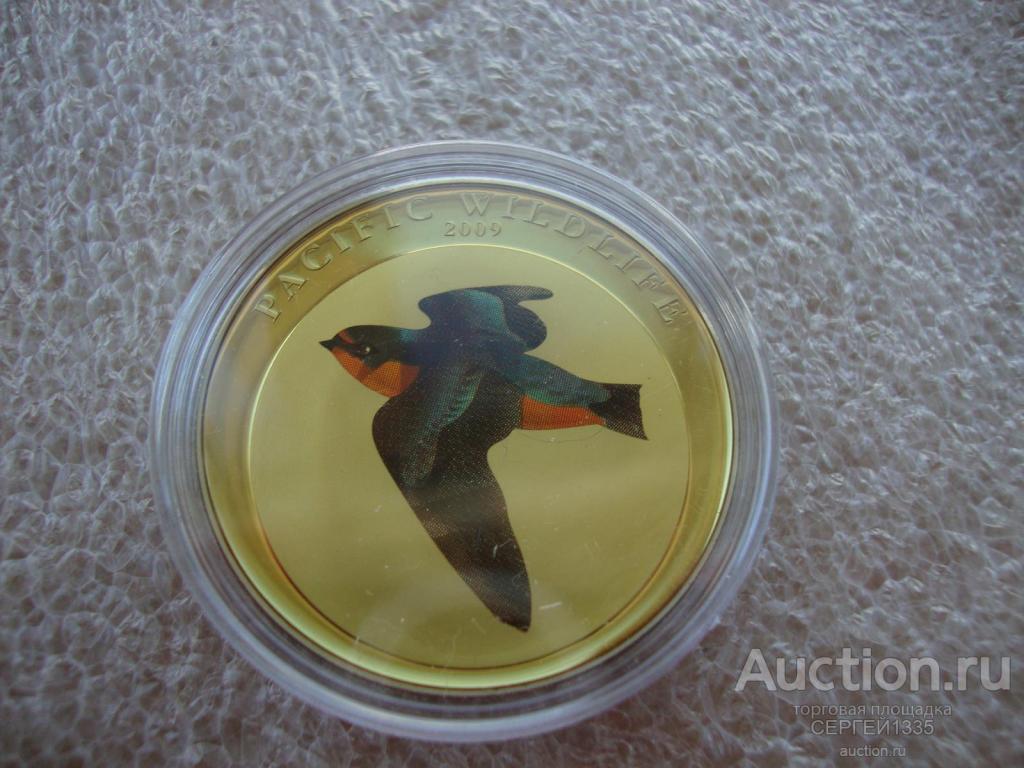 Палау 5 долларов 2009 Амбарная ласточка птица Призма СЕРЕБРО