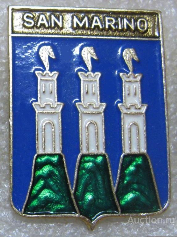 San Marino. Сан-Марино. Серия: Гербы столиц Европы. Выпуск: Родник. Клеймо: точка. (м) *