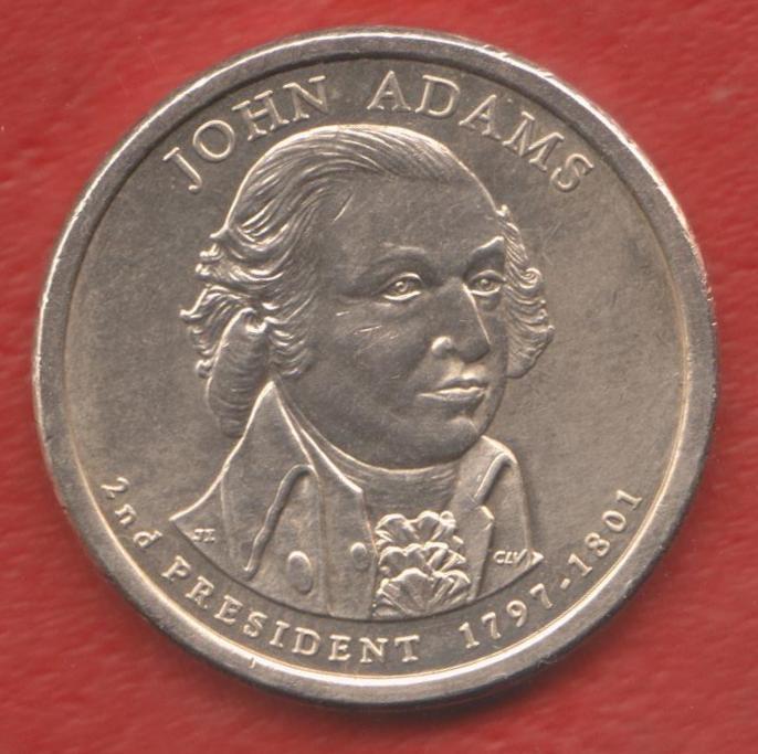 США 1 доллар 2007 г. 2 президент Джон Адамс P Филадельфия