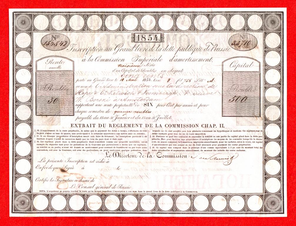 Комиссия 500 рублей. Билет комиссии погашения долгов. В 1862 году комиссия погашения долгов находилась.